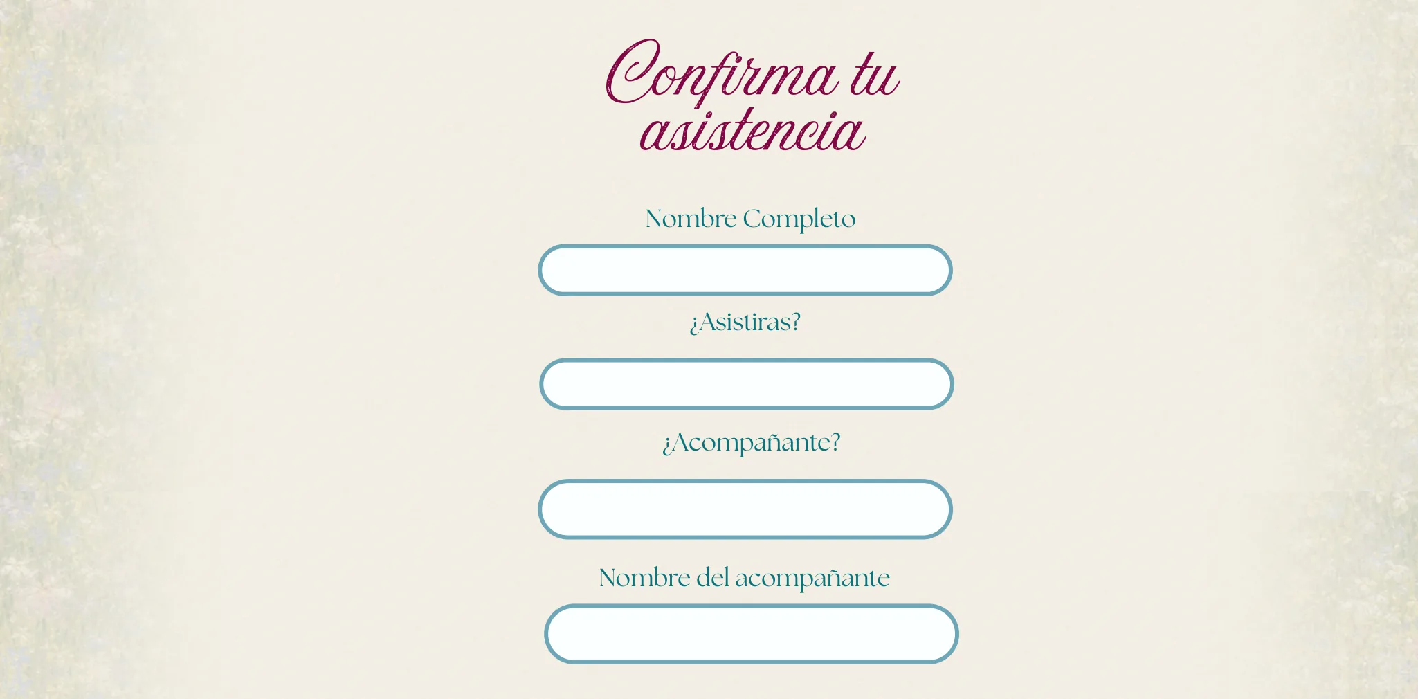 Confirma tu asistencia